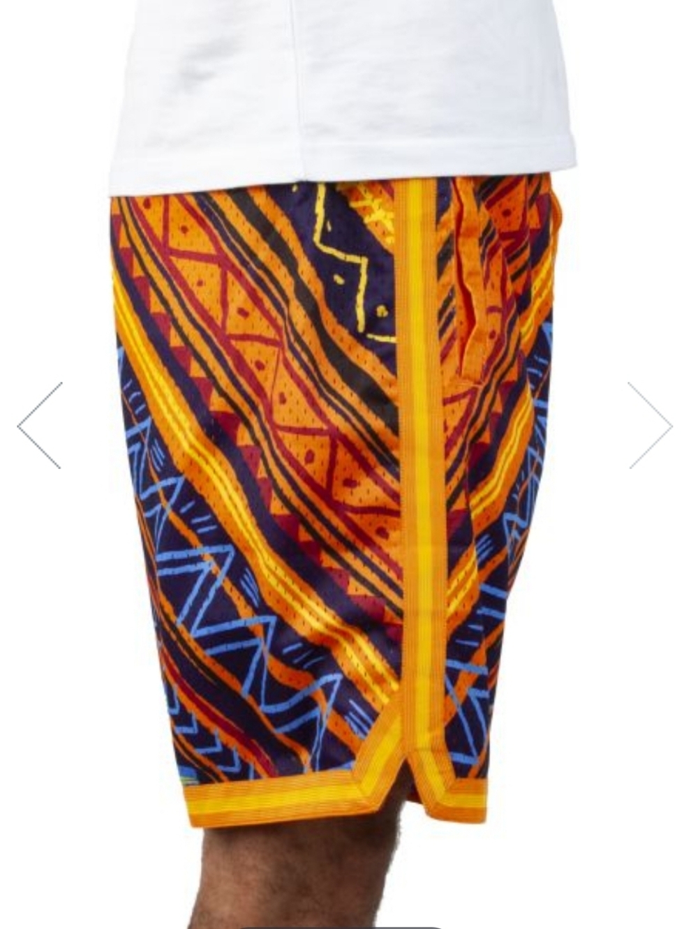 NBA HARDWOOD CLASSICS Mitchell & NESS Lakers Game Day Tribal Pattern Shorts -XXL - Picture 3 of 15